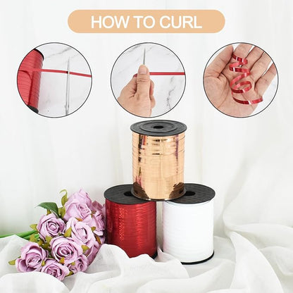 TONIFUL 500 Yards Shiny Champagne Gold Curling Ribbon Balloon String - Image 3