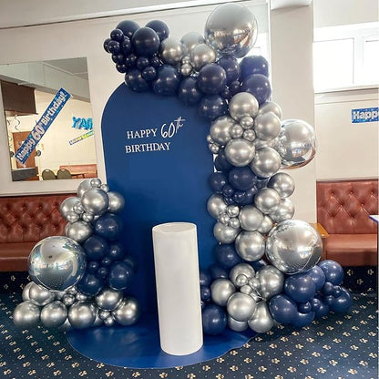 YMSZ Blue and Silver Balloons Arch Garland Kit, Different Size, - Image 4