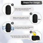 Ice Roller for Face and Eye, Ice Face Roller, Ice Roller Skin Care Tools Gifts for Women , Preppy Cute Silicone Ice Mold Stuff for Beauty(Black)