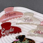 Personalized Colorful Name Hair Claw Clips for Women,Custom Hair Clips with Diamond,Cute Hair Accessories 4",Handmade Rhinestones Hair Clamp Gifts for Mom,Bride,Wife,Bridesmaid,Couples（Flash White）