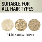 Schwarzkopf Keratin Blonde Hair Dye, 11 High Lift Natural Blonde, Professional Quality Permanent Hair Color, Bond Enforcing System, Pre-Color Serum & Purple Conditioner Included