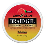 GRIP N GLIDE Braiding Gel Maximum Hold for LOC & Twist - No Flaking, No Whitening, Fast Drying, High Shine, Cool & Refreshing, Long Lasting Hold (5 oz)