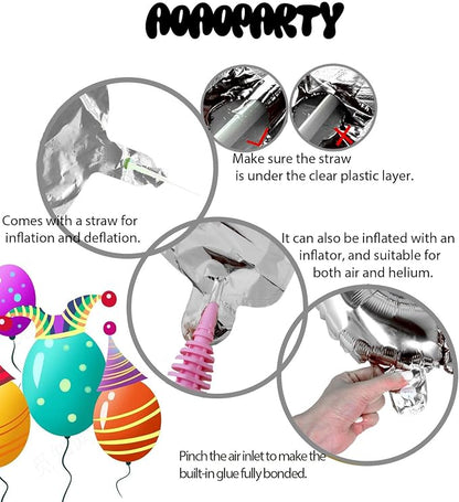 Letter Balloons Silver 40 Inch Z Large Big Foil Mylar Balloon | - Image 2