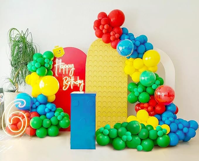 BAUANOOY Red Yellow Blue Green Balloons - Image 5