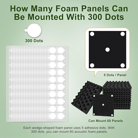 300Pcs Double Sided Adhesive Sticky Dots, Glue Clear Dots, Removable Mounting - Image 5