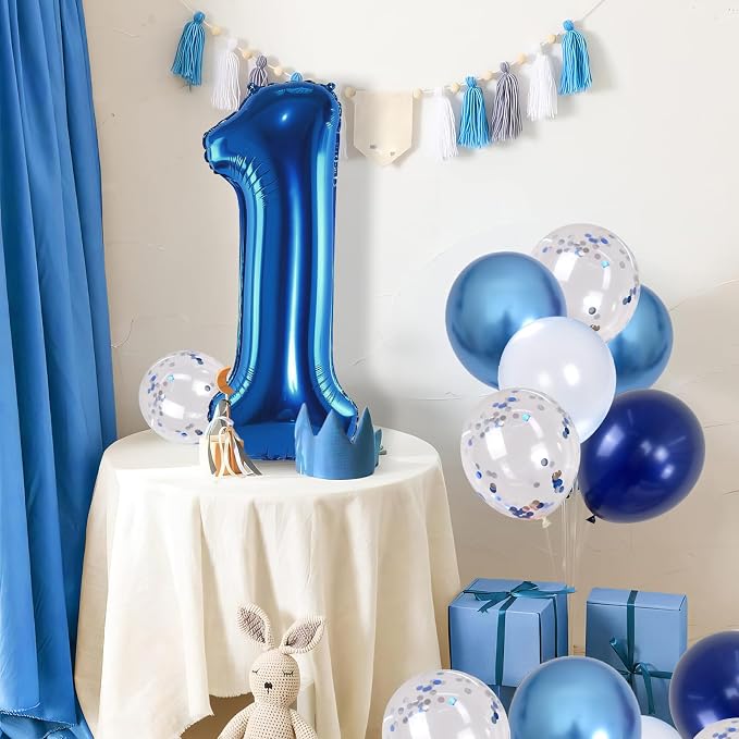 Dark Blue Number 1 Balloon 40 Inch, Large Balloon 1 - Image 6