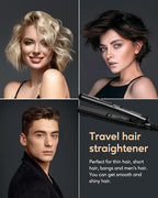 Wavytalk Mini Flat Iron 0.7 Inch Ceramic Mini Hair Straightener, Small Flat Irons for Short Hair, Curls Bangs, Dual Voltage for Travel