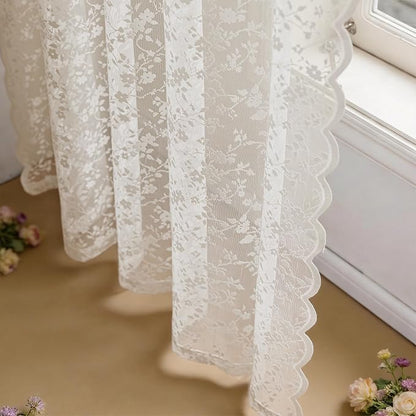 Anmao Vintage Lace Sheer Curtains 96 Inches Long - Image 9