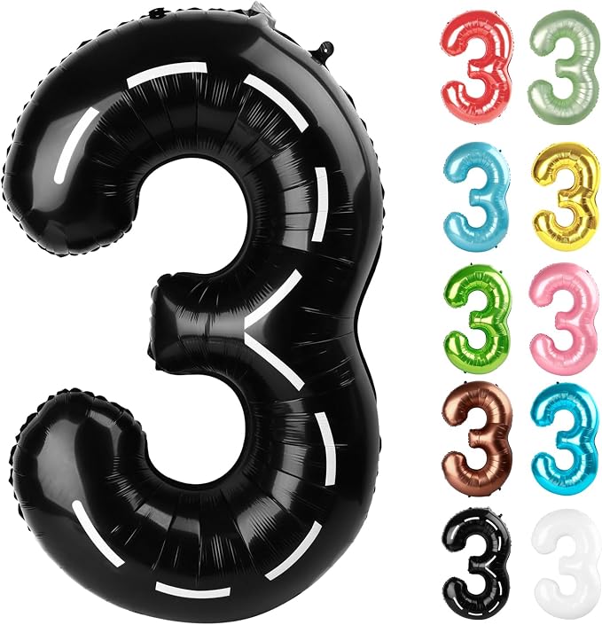 Race Car Number 3 Balloon 40 Inch by IWERP