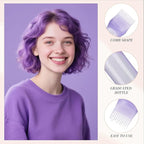 Pimoys Root Comb Applicator Bottle 6 Ounce Hair Oil Applicator 2 Pack Applicator Bottle for Hair Dye Bottle Applicator Brush with Graduated Scale, Purple