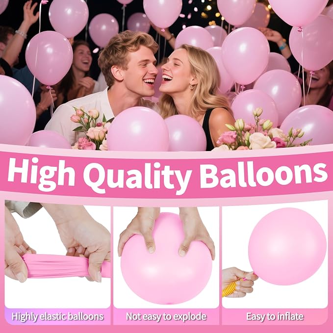 200pcs Light Pink Balloons 5 Inch, Small Mini Latex Balloons - Image 3