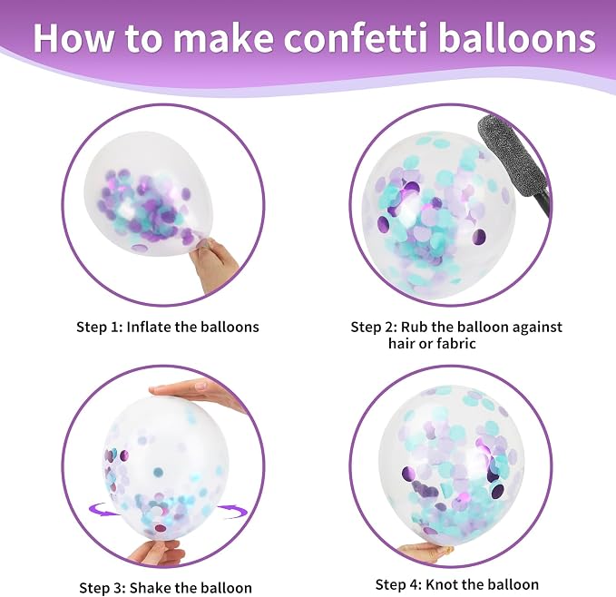 RUBFAC Purple Party Balloons - Image 4