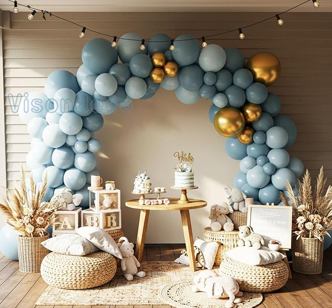 Dusty Blue Balloon Arch Kit - Image 2