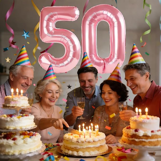40 Inch Number 50 Balloons for 50th Birthday Party Decorations, 0-100 Jewelry - Image 2