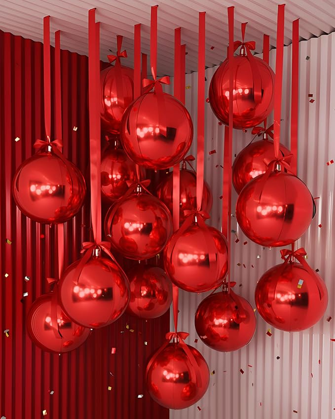 Jenaai 30 Set Round Foil Balloons Bulk 22 Inch 4d Metallic Giant Balloons Set by Jenaai