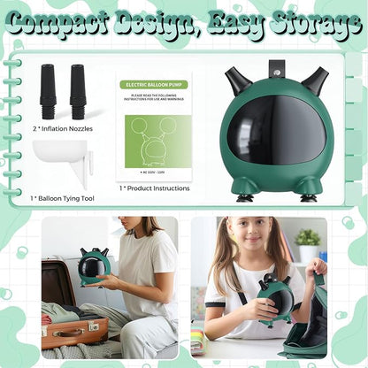 Balloon Pump Electric, Portable Balloons Inflator Air Pump - Image 6