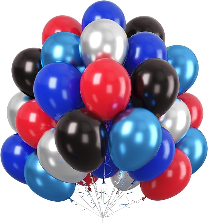 Paready Red Black Blue Balloons Set by Paready
