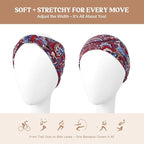 Wide Headbands for Women Knotted No Slip Head Bands Soft Turban Headband Hair Accessories Boho African Solid Color Head Wraps for Women Yoga Workout Pack of 6