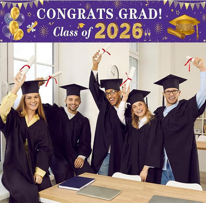 2026 Graduation Decorations Congrats Grad Class of 2026 Banner - Image 3