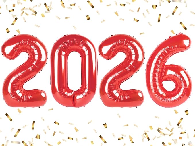 Number Balloons Red 2026 Balloon 40 inch by Enyeopd