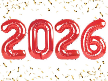 Number Balloons Red 2026 Balloon 40 inch by Enyeopd
