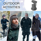 SATINIOR 12 Pcs Winter Neck Gaiters Fleece Neck Warmer Drawstring Thermal Face Scarf Ear Warmers Headband Head Wrap Ear Muff