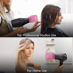 2Pcs Travel Hair Diffuser for Hair Dryer - Compact and Portable (5.12x3.15) Travel Hair Dryer Diffuser Sock‌ Made of Soft, Heat-Resistant and Flexible Foam, Tear-Resistant and Reusable(Pink)