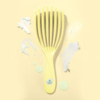 Nature Spell FlexiFlow Detangling Hair Brush, Flexible Strands for Gentle Brushing, Eliminates Knots & Reduces Breakage, Suitable for All Hair Types, Yellow