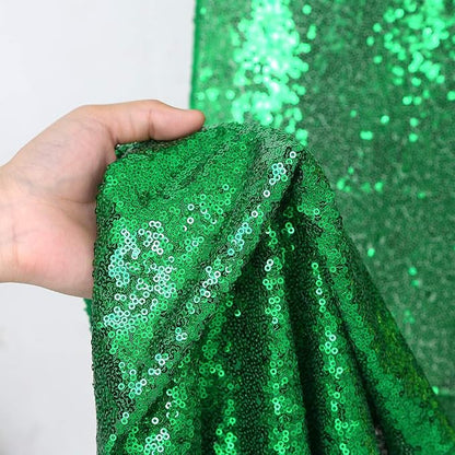 Green Sequin Backdrop 4 Panels 2FTx8FT Glitter Wedding Photo Backdrop | - Image 4