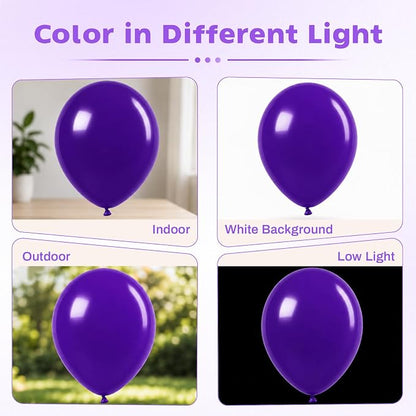 Dark Purple Balloons, 12 Inch Royal Purple Latex Party Balloon | 30 Pack Purple - Image 7