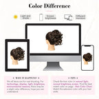 REECHO 9" Short Ponytail Extension, Classic Loose Curly Wavy Claw Clip Pony tails Hair Extensions HP001 Hairpieces for Women - Dark Brown with Highlights