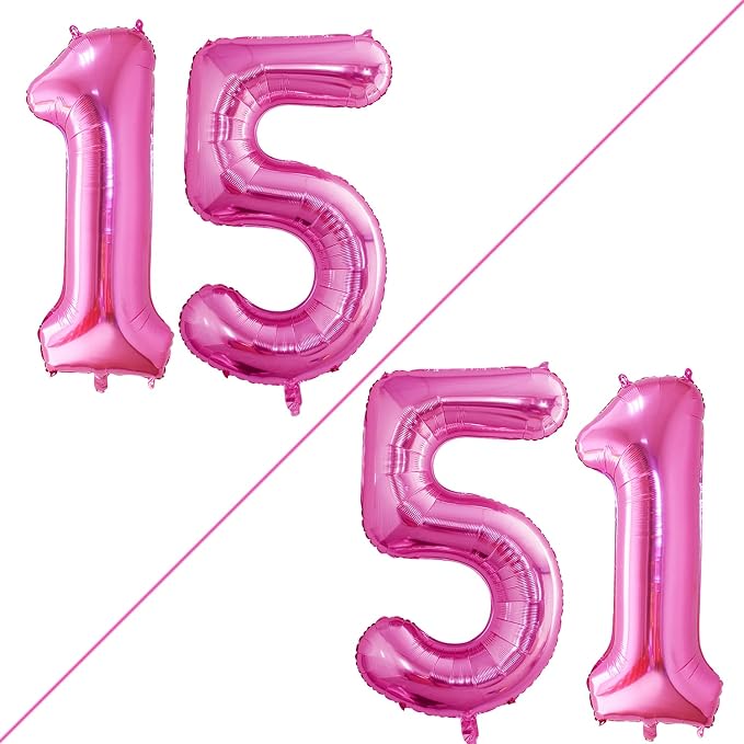 Number 15 Balloons for 15th Birthday Sweet 15 Party Decorations, 42 Inch Jumbo by GOER