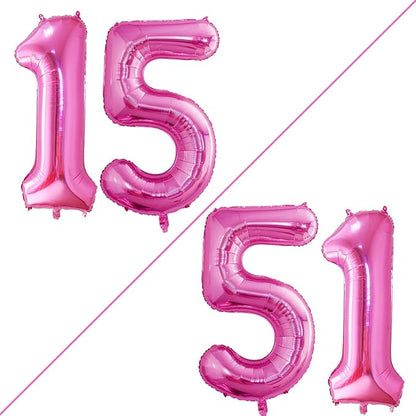 Number 15 Balloons for 15th Birthday Sweet 15 Party Decorations, 42 Inch Jumbo by GOER