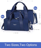 Gym Bag for Women and Men with Shoe Compartment & Wet Pocket - Duffle Bag for Travel Sports Fitness Workout Athletic, 19"-Medium, Navy Blue