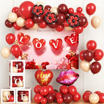 Valentines Day Party Decorations, Balloon Boxes by ESAG