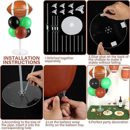 4 Sets Football Party Balloons Stand Kit - Image 3