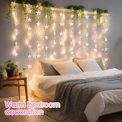 Patelai Glitter Star Garland Banner 2026 Graduation Decor 130 Feet Star Hanging - Image 5