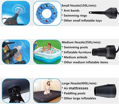 Electric Air Pump for Inflatables Air Mattress Pump Bed Pool Toy Raft Boat - Image 4