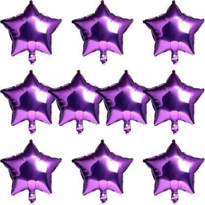 10pcs Star Shape Foil Mylar Balloons, 18 Inch Balloon by MEETINGU