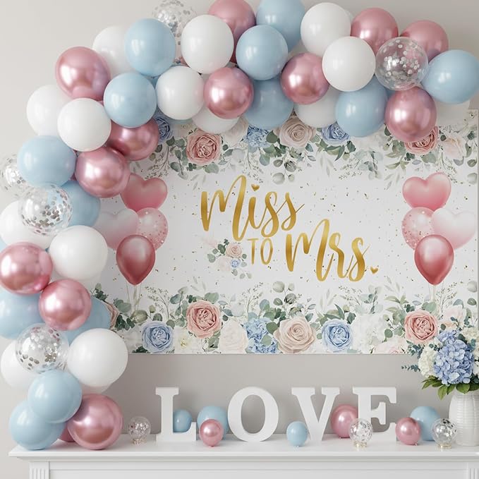 Wedding Backdrop Miss to Mrs Decorations - Image 6