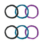 6 Set 100% Pure Mulberry Silk Hair-Friendly + Luxurious Elastic Skinny Scrunchies Travel Pouch Everyday Hair Ties Elastics Hair Care Ponytail Holder No Damage