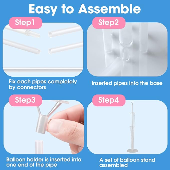 Voircoloria 9 Sets Balloon Stand Kits, Balloon Sticks Holder - Image 4