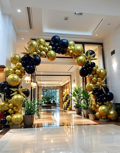 Metallic Gold Balloons 145pcs Different Sizes 5in 10in 12in 18in Chrome Gold - Image 4