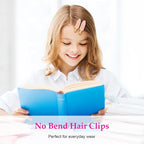 D 6 Pcs No bend Hair Clips No Crease Hair Clip Makeup Clips for Women and Girls Flat Hair Clips for Hairstyling Salon Golden Handle(Pink)