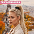 6Pcs Silk Hair Ties Small 22 Momme 100% Pure Mulberry Silk Scrunchies for Women Girls Thin Skinny Hair Sleep Scrunchies No Damage(Color 14)