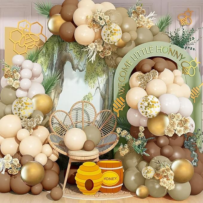 138PCS Brown Balloon Garland Arch Kit - Image 7