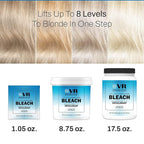 VR Blue Bleaching Hair Powder Extra Strength Lightener & Toner by Cocohoney, Made in Italy (8.75 oz (250 g))