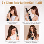 Hair Dryer Brush 5 in 1, Professional Blow Dryer Brush High-Speed Negative Ionic Hair Dryer Fast Drying, Multi Hair Styler Air Auto Wrap Styler for Curling Volumizing Straightening Waves Styling