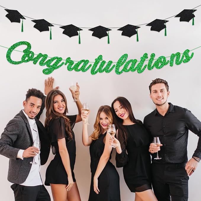 Congratulations Banner Pre-Strung Grad Cap Banner Graduation Decorations 2026 2 - Image 3