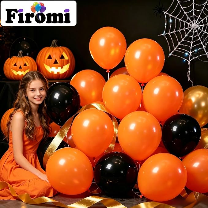 Firomi Thicken Latex Orange Balloons 12-inch 100 Pack - Image 4